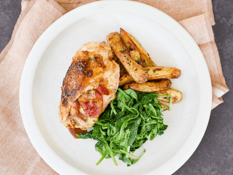 Artichoke &amp; Carmelized Onion Stuffed Chicken