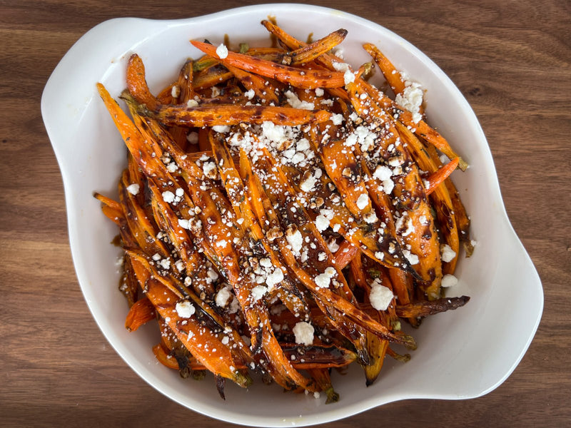 Balsamic Glazed Carrots with Goat Cheese