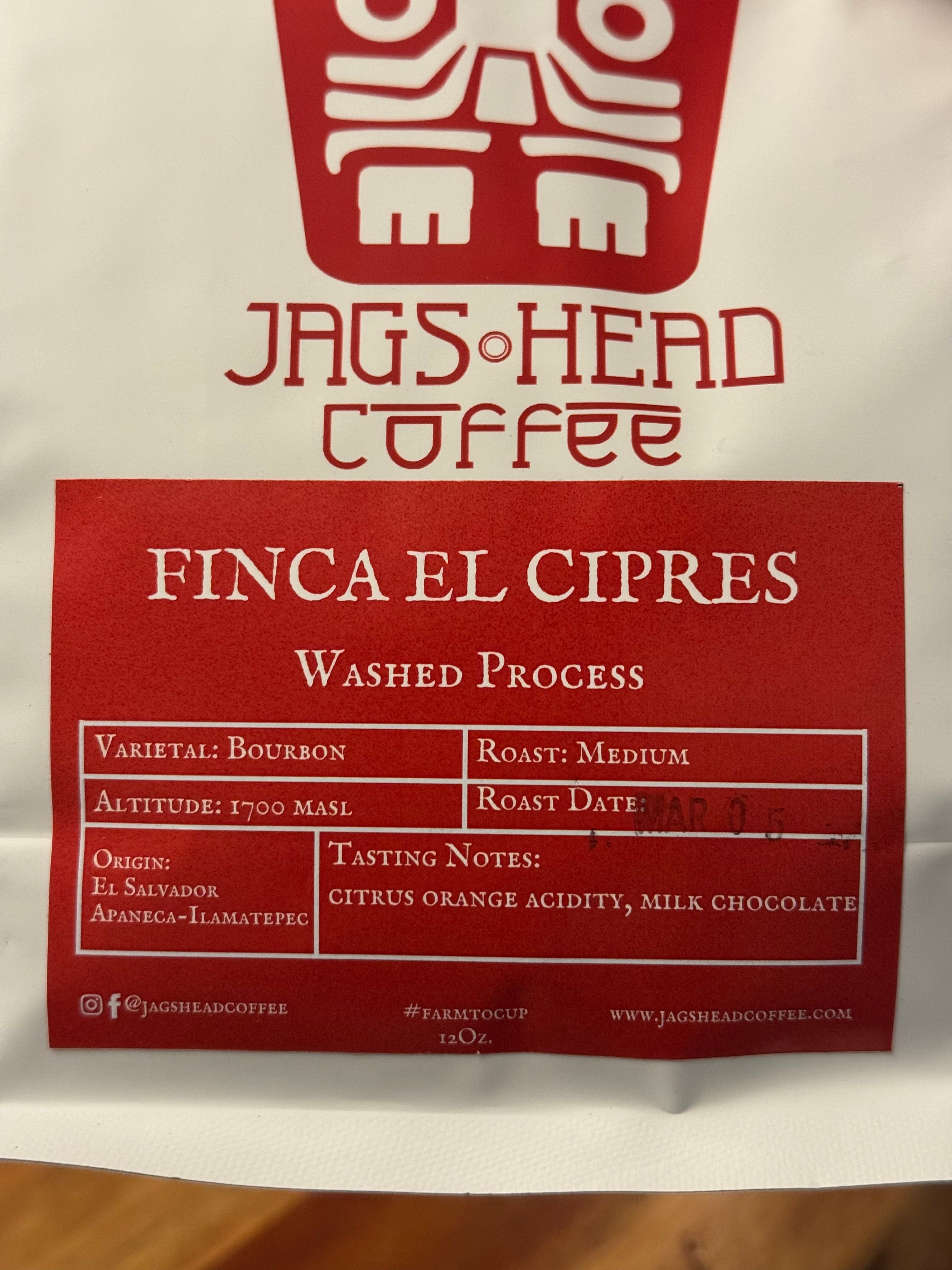 Medium Roast: Jags Head Coffee