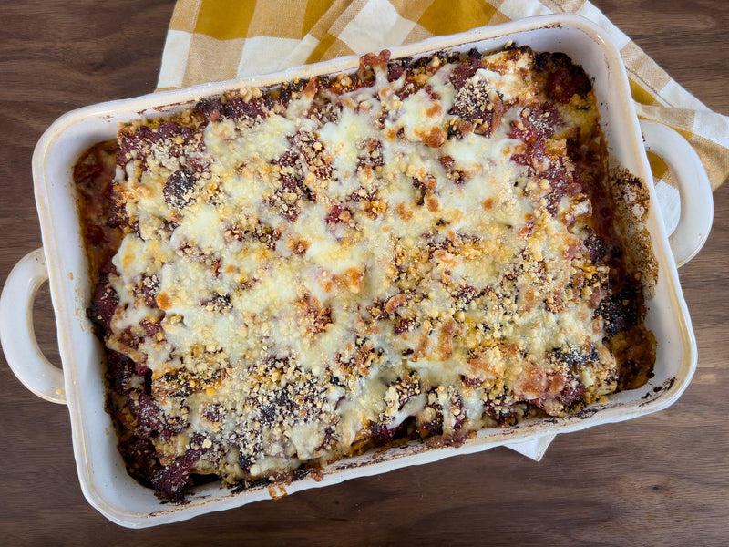 Manicotti with Bolognese