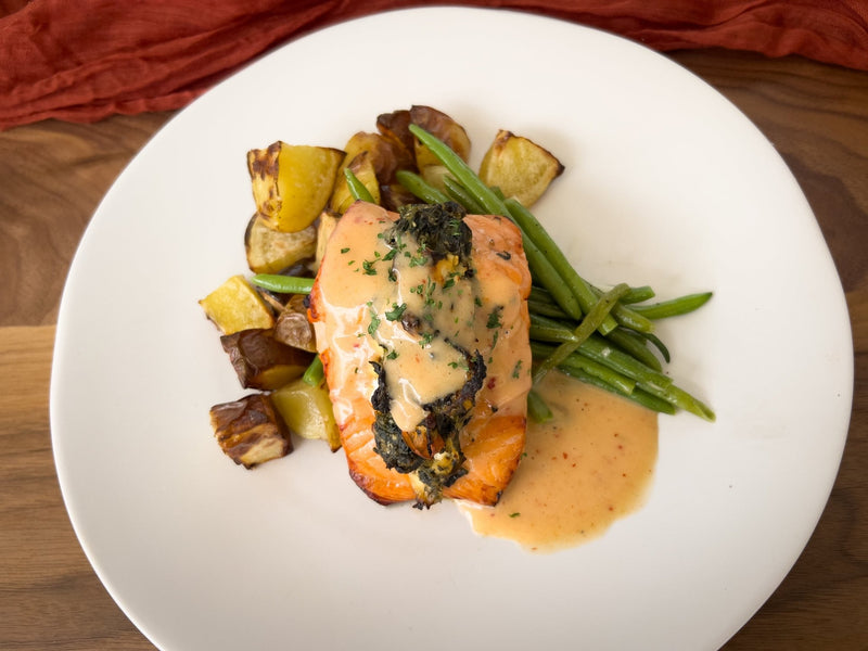 Mediterranean Stuffed Salmon