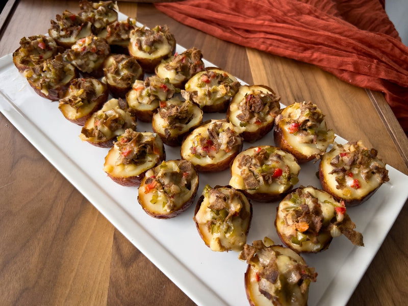 Philly Cheesesteak Stuffed Potatoes