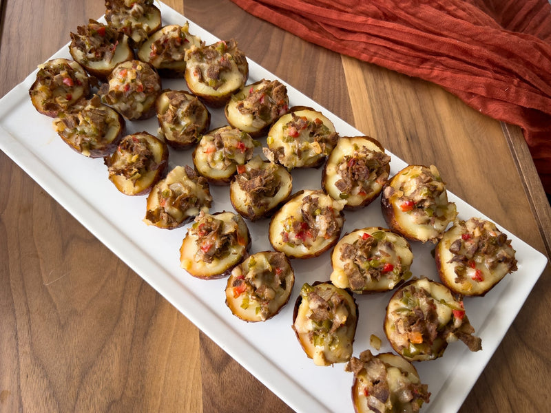 Philly Cheesesteak Stuffed Potatoes