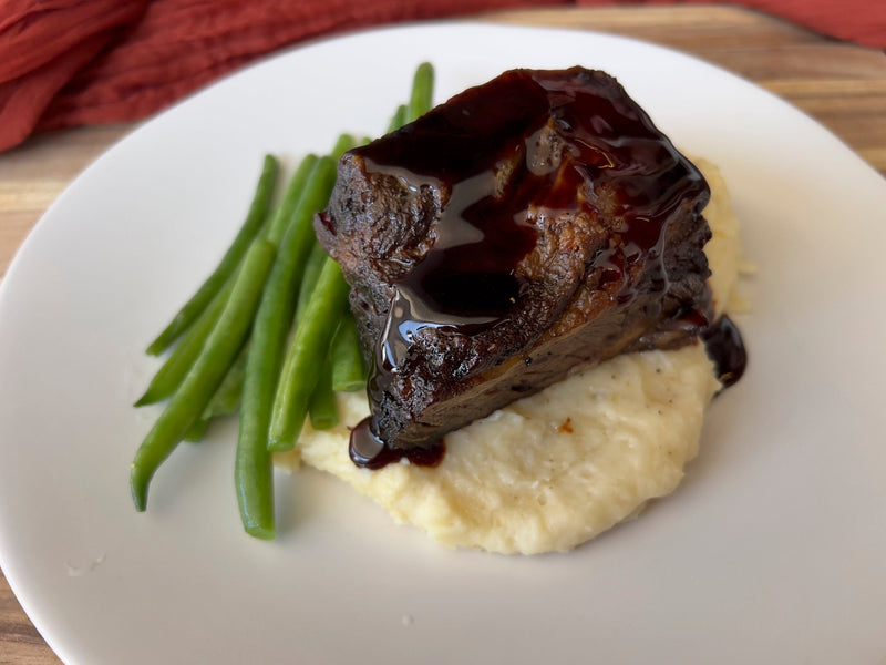 Short Rib with Gouda Mashed Potatoes &amp; Haricot Verts