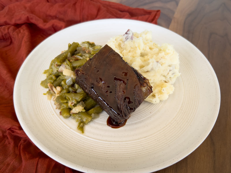 Short Rib with Mashed Potatoes &amp; Homestyle Green Beans