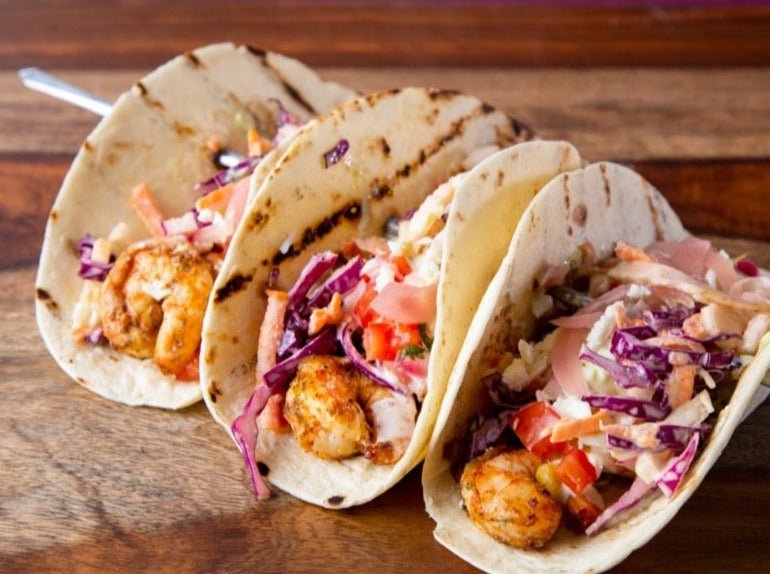 Artisan Street Tacos with Adobo Shrimp