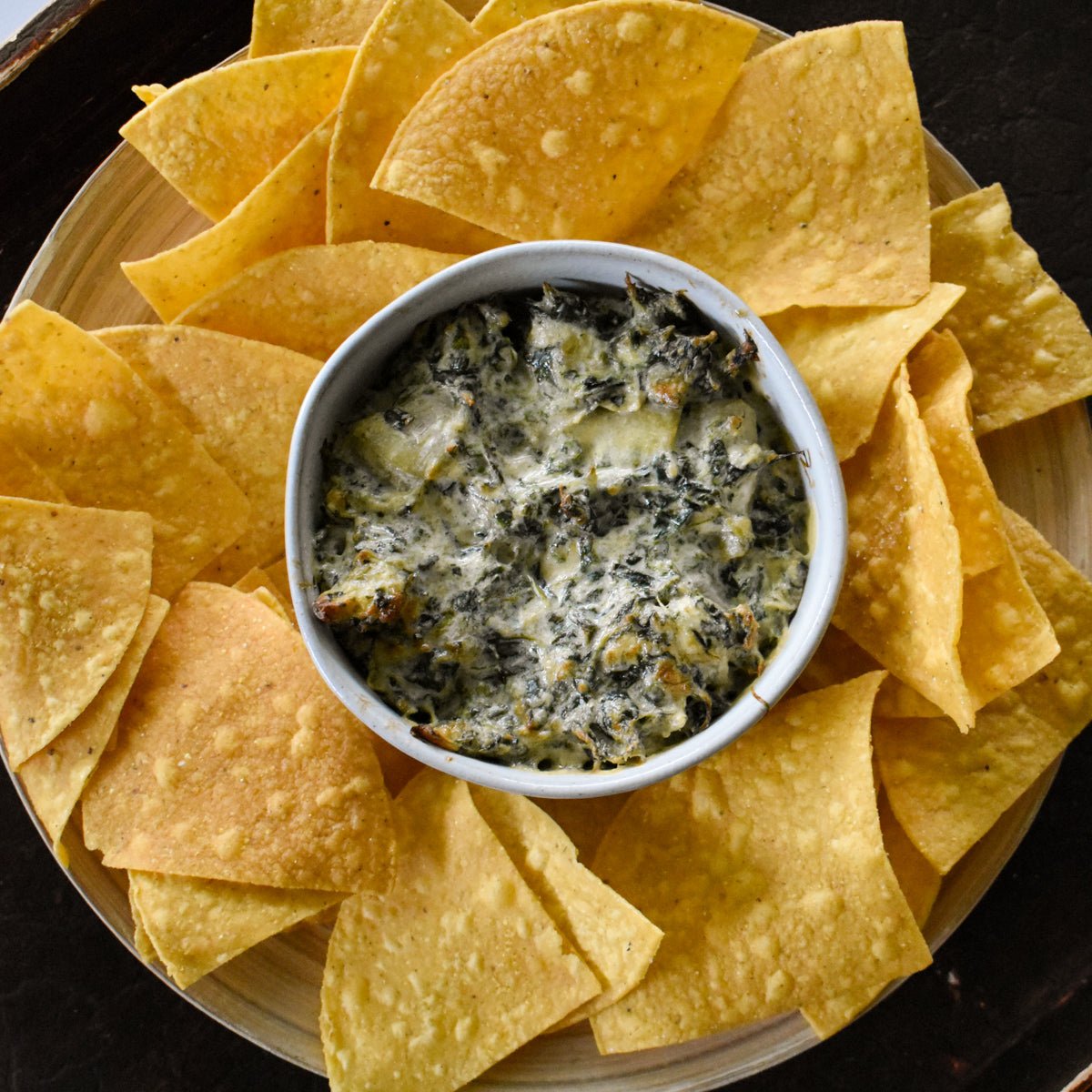 Spinach Artichoke Dip & Tortilla Chips