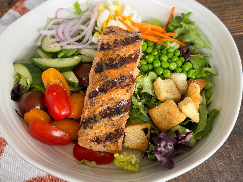 House Salad with Grilled Salmon