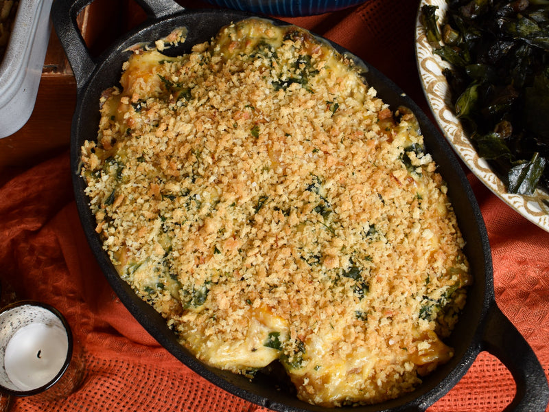 Creamed Kale &amp; Butternut Squash Gratin